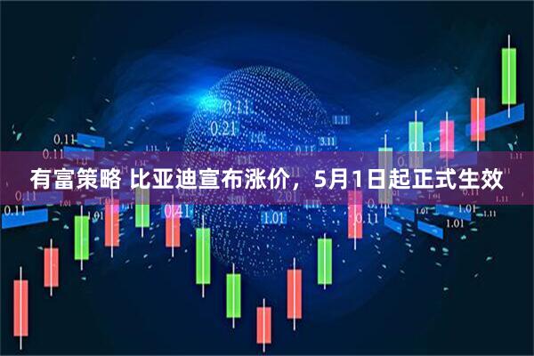 有富策略 比亚迪宣布涨价，5月1日起正式生效